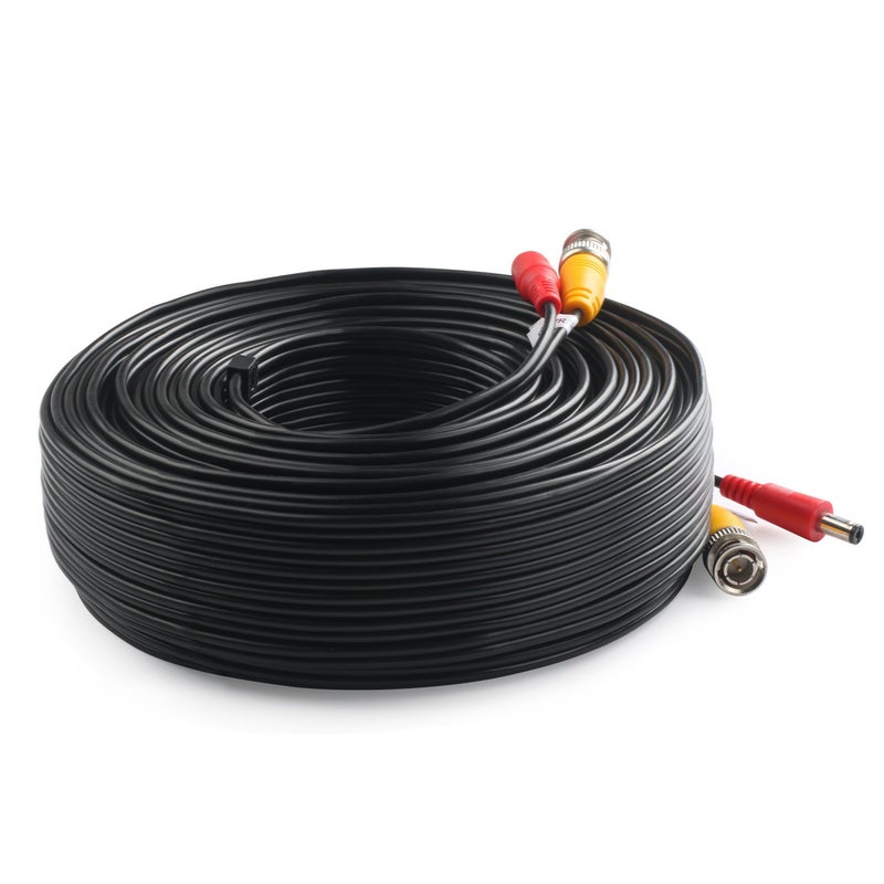 Postta BNC Video Power Cable (2 Pack 100 Feet) Video Security Camera Cable Wire with Four Connectors for CCTV DVR Surveillance System - Image 4